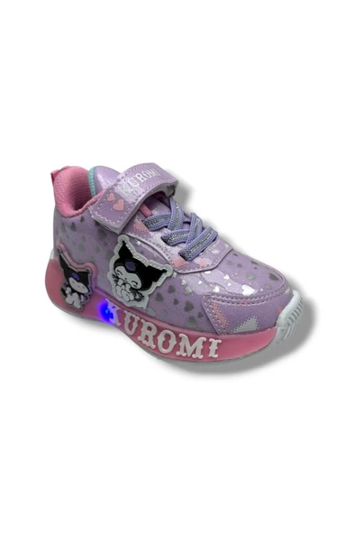 Cakgo Kuromi 725-26 Simli Parlak Deri Anatomik Kız Sneaker Çocuk Lila Pembe 22-25 ürün görseli 1