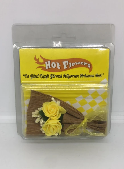 Hot Flowers, Mini Buket Love Flowers Tasarım Sarı Çiçek, Koleksiyonluk, Sevgiliye Hediye Çiçek ürün görseli 1