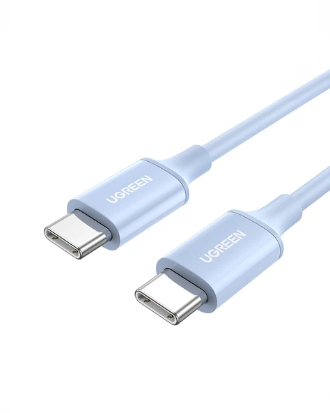 UGREEN USB-C 60W 3A QC PD Hızlı Şarj Kablosu, 1 Metre, Mavi, 25310 ürün görseli 1