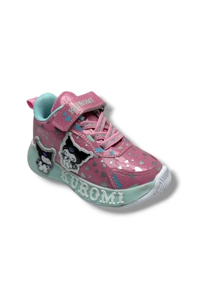 Cakgo Kuromi 725-26 Simli Parlak Deri Anatomik Kız Çocuk Sneaker Pembe Yeşil 22-25 ürün görseli 1