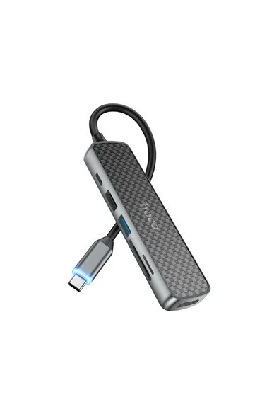 Qpen HB24 6in1 Type-C USB SD Kart Hub Dönüştürücü ürün görseli 1