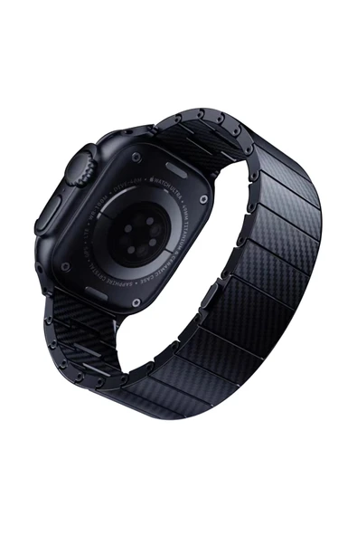Apple Watch Ultra 41mm Fuchsia KRD-90 600D Akıllı Saat Karbon Fiber Kordon ürün görseli 1