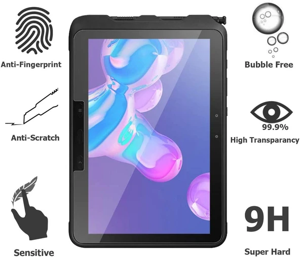 Galaxy Tab Active Pro T547 Fuchsia Tablet Blue Nano Screen Protector - Resim 2
