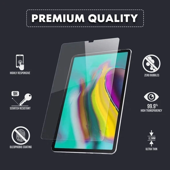 Galaxy Tab A T550 9.7 Fuchsia Tablet Blue Nano Screen Protector - Resim 4