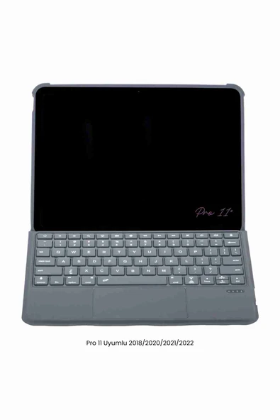 iPad Pro 11 Uyumlu Katanya 360° Manyetik Ledli Standlı Touchpadli Klavyeli Tablet Kılıfı ürün görseli 1