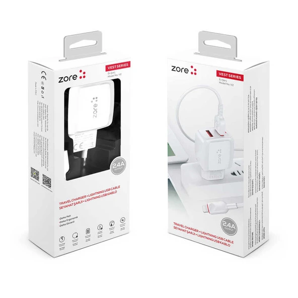Fuchsia Vest Serisi V2 Lightning 2 in 1 Şarj Seti - Resim 8
