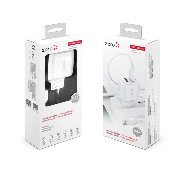 Fuchsia Vest Serisi V2 Type-C 2 in 1 Şarj Seti - Resim 8
