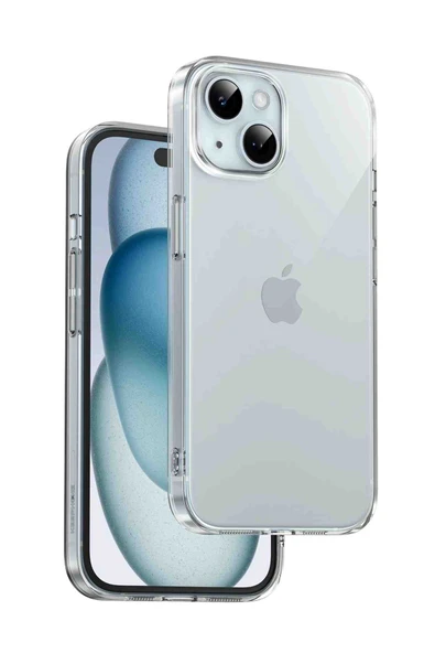 Fuchsia iPhone 15 Pro Max ile Uyumlu Crystal Şeffaf Slim Kılıf ürün görseli 1