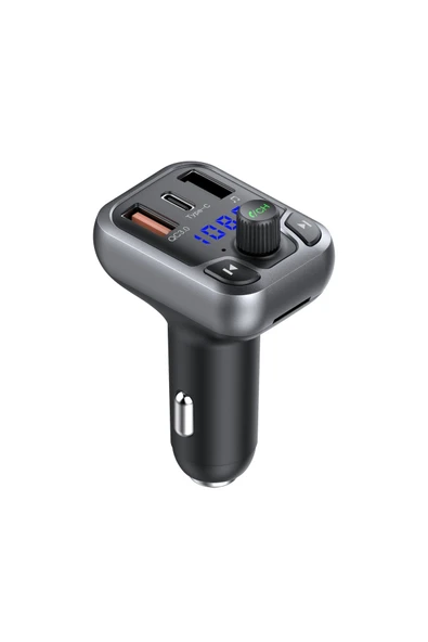 Qpen M63 Bluetooth USB3.0 ve Type C PD Hızlı Şarj FM Transmitter ürün görseli 1