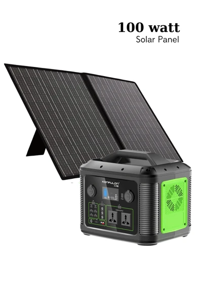 Taşınabilir Güneş Paneli 100 Watt 18 Volt 5.5 Amper Solar Monokristal PV Modüllü Katlanabilir Çanta ürün görseli 1