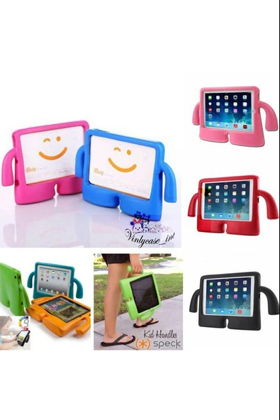 Fuchsia iPad 10.2" 2021 (9.NESİL) ile Uyumlu KuKi Eğlenceli Karakterli Standlı Çocuk Tablet Kılıfı ürün görseli 1