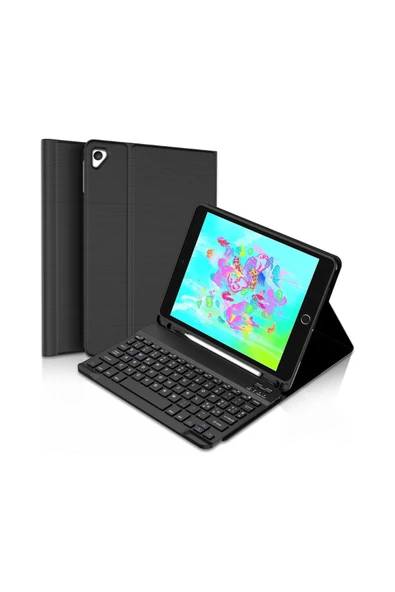 Qpen iPad 9.7 inç (2018)  Uyumlu Klavyeli Tablet Kılıfı ürün görseli 1