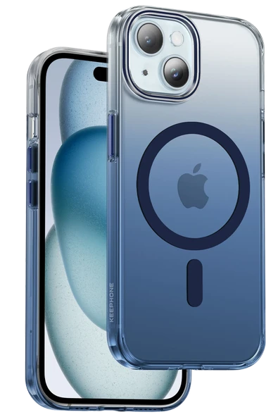 Fuchsia iPhone 15 ile Uyumlu Aurora Manyetik Şarj Kılıf ürün görseli 1