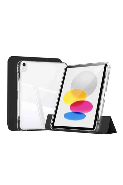 iPad 10. Nesil Uyumlu Airbagli Manyetik Ayrılabilen Fuchsia Sliding Tablet Kılıfı ürün görseli 1