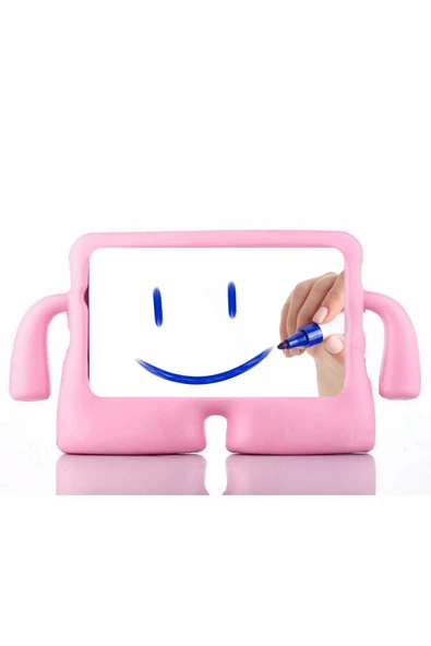 Fuchsia iPad Pro 13 2024 ile Uyumlu kOkO Eğlenceli Karakterli Standlı Yumuşak Çocuk Tablet Kılıfı ürün görseli 1