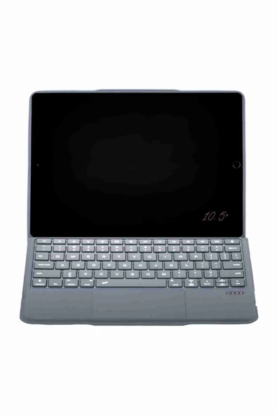 iPad 10.5 Uyumlu 360° Manyetik Standlı Touchpadli Ledli Katanya Klavyeli Tablet Kılıfı ürün görseli 1