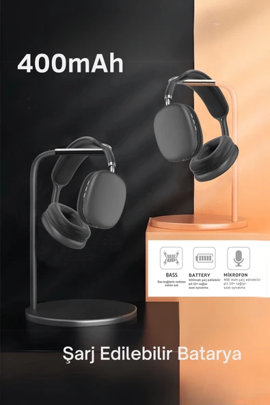 BHH1002 Kafaüstü Bluetooth Kulaklık - Resim 4