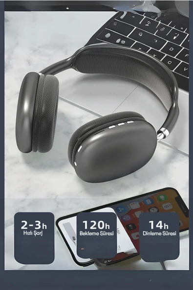 BHH1002 Kafaüstü Bluetooth Kulaklık - Resim 5