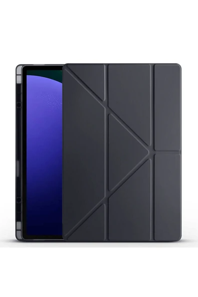Fuchsia Galaxy Tab S11 Ultra Uyumlu Kalem Bölmeli Tri Folding Kılıf ürün görseli 1