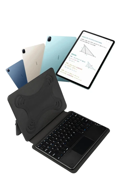 Fuchsia Savvy Keyboard Honor Pad 8 Bluetooh Bağlantılı Standlı Klavyeli Tablet Kılıfı ürün görseli 1