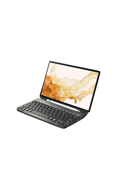 Qpen Samsung Galaxy X800 Tab S8 Plus Uyumlu 12.4 inç Klavyeli Tablet Kılıf ürün görseli 1