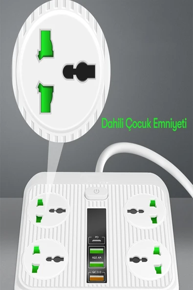 Qpen SC05 8in1 Priz Dönüştürücü - Resim 6