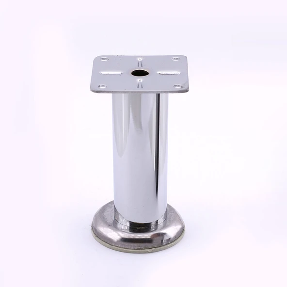 Tablalı Krom 10 cm Metal Gümüş Mobilya Ayağı Modern Koltuk Kanepe Dayanıklı Tv Ünite Ayağı Ayakları ürün görseli 1