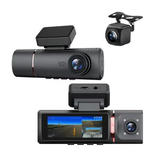 TECHSMART GHK-1008-3PLUS 4K 3 KAMERALI GPS WIFI ARAÇ İÇİ KAMERA ürün görseli 1