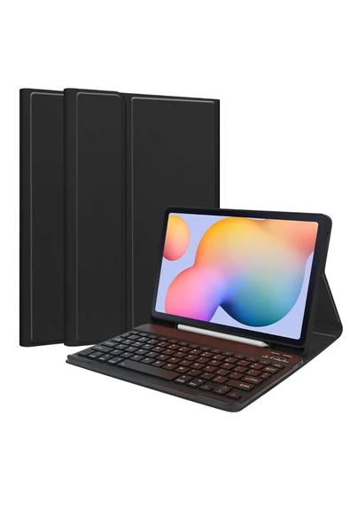 Qpen Samsung Galaxy X200 Tab A8 Uyumlu 10.5 inç Klavyeli Tablet Kılıf ürün görseli 1