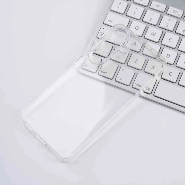 Fuchsia Samsung Galaxy S25 ile Uyumlu Şeffaf Silikon Kapak ürün görseli 1