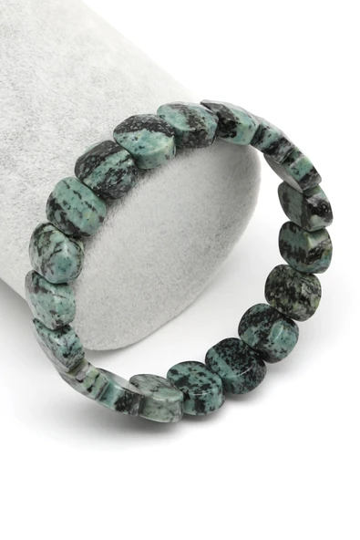 Jasper Doğal Taş Bileklik 10 x 14 mm Özel Kesim - BLK-2107 ürün görseli 1