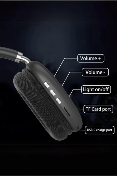 BHH1002 Kafaüstü Bluetooth Kulaklık - Resim 3