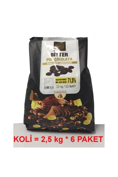 BİTTER PUL ÇİKOLATA 2,5 KG. ürün görseli 1