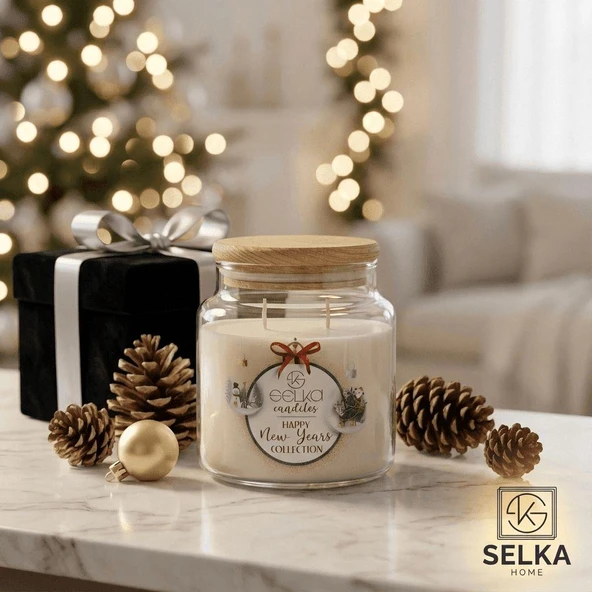Selka Home 2'li New Year’s Büyük Boy Special Kokulu Mum – Yılbaşı Özel Koleksiyonu ürün görseli 1
