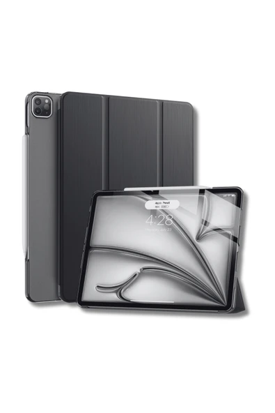 iPad Air 13 A2898 / A2899 / A2900 Uyumlu Kalem Bölmeli Smart Cover Akıllı Tablet Kılıfı ürün görseli 1