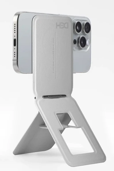 HS-017 Telefon Arkası Magsafe Stant - Siyah - Resim 3