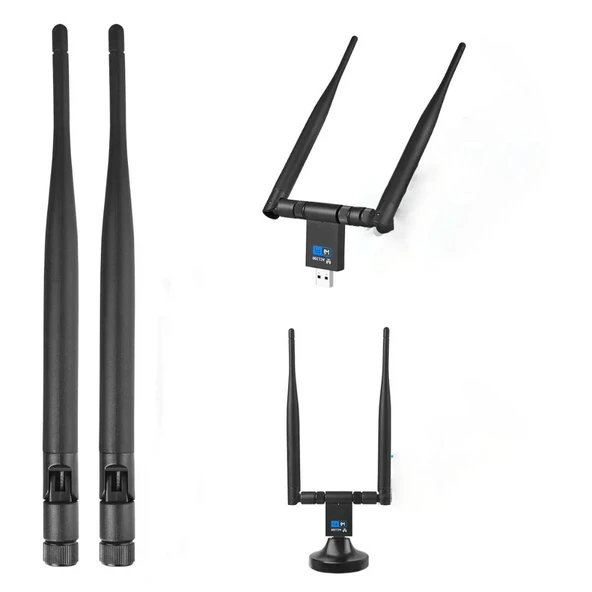 DailyTech Wifi Adaptör Kablosuz Çift Antenli 1200Mbps USB 3.0 5G 2.4 Ghz ürün görseli 1