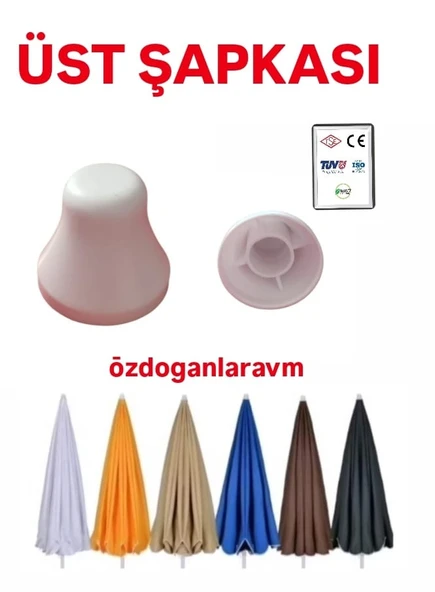 Bahçe Deniz Plaj Balkon Şemsiyesi Üst Plastik Şapkası ürün görseli 1
