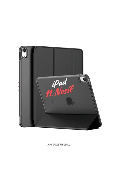 iPad 11. Nesil A16 2025 Uyumlu 11 inç Standlı Katlanabilir Fuchsia Smart Cover Tablet Kılıfı ürün görseli 1