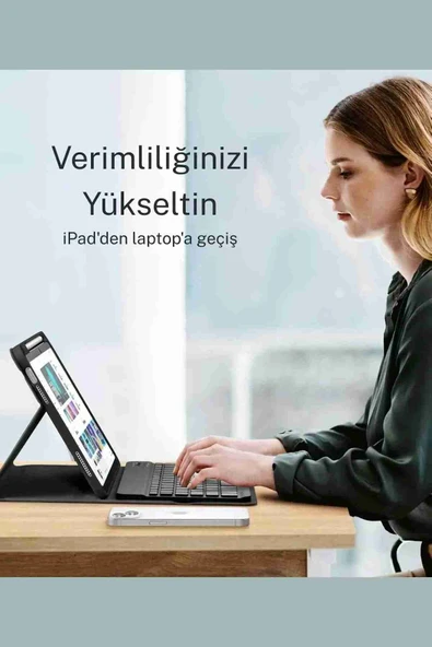 Honor Pad X9 Uyumlu Klavyeli Tablet Kılıfı - Resim 6