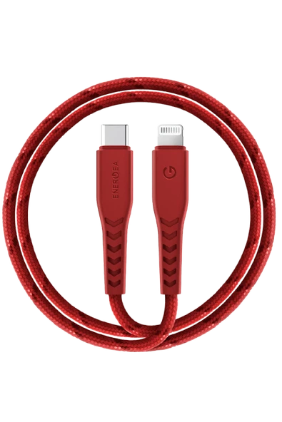 C94 NyloFlex 1.5M 100W Type-C to Lightning PD Hızlı Şarj Kablo - Kırmızı ürün görseli 1