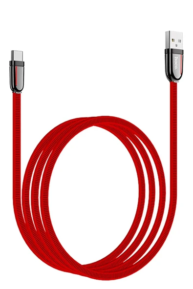 Hoco. U74 USB to Type-C Şarj Data Kablosu - Kırmızı - Resim 6