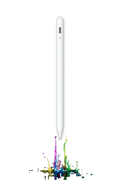 iPad Air 11 2024 M2-M3 Uyumlu Yapışarak Manyetik Şarj Olabilen Avuçiçi ve Eğim Özellikli Tablet Kalemi ürün görseli 1