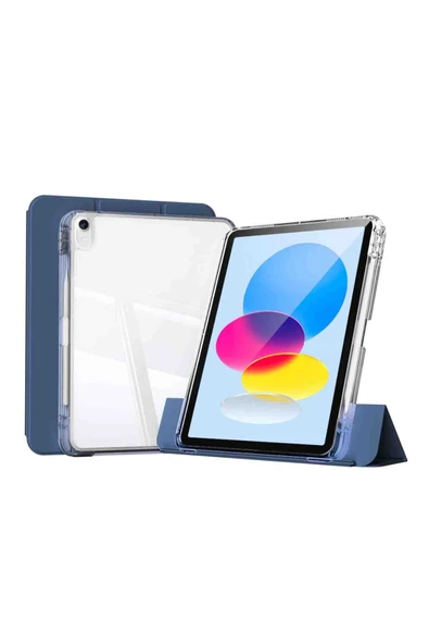 iPad 11. Nesil Uyumlu A16 2025 Airbagli Manyetik Ayrılabilen Fuchsia Sliding Tablet Kılıfı ürün görseli 1