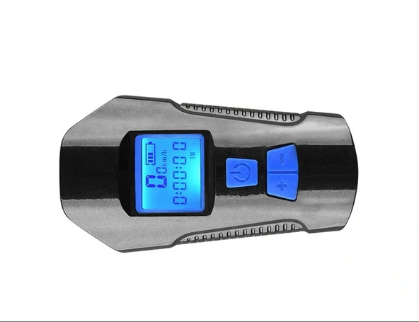 DailyTech Bisiklet Işık Korna LCD Hız Göstergesi Su Geçirmez Fener ürün görseli 1