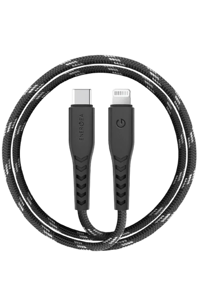 C94 NyloFlex 1.5M 100W Type-C to Lightning PD Hızlı Şarj Kablo - Siyah ürün görseli 1