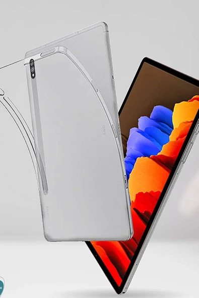 Samsung Galaxy T220 Tab A7 Lite 8.7 inç Uyumlu Anti Şeffaf  Silikon Kılıf ürün görseli 1