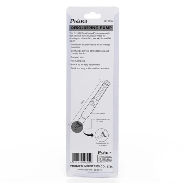 ProsKit DP-366D Lehim Pompası - Resim 3