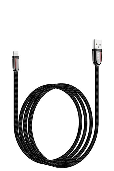 Hoco. U74 USB to Lightning Şarj Data Kablosu - Siyah - Resim 3