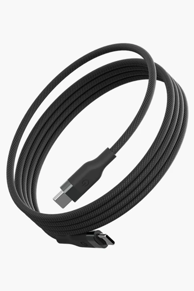 Helix 1.5M 100W Manyetik Katlanma Özellikli Type-C to Type-C PD Hızlı Şarj Kablo - Siyah ürün görseli 1